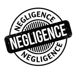 Negligence rubber stamp. Grunge design with dust scratches. Effects can be easily removed for a clean, crisp look. Color is easily changed.