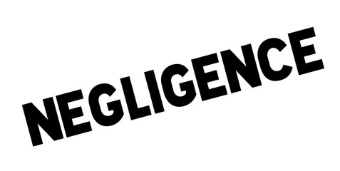 Negligence rubber stamp. Grunge design with dust scratches. Effects can be easily removed for a clean, crisp look. Color is easily changed.