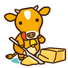 牛と乳製品 バター