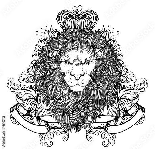 Free Free 237 Lion Head With Crown Svg SVG PNG EPS DXF File