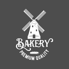 vintage retro bakery logo badge and label