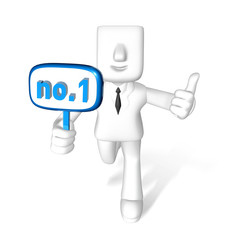 one 3d busineaa man running with small chart