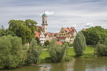 Fototapeta na wymiar Kloster- und Kirchenkomplex St. Mang in Regensburg