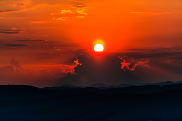 Clouds at the sunset