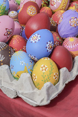 colorful easter eggs as a background