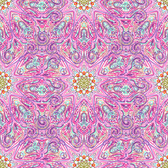 Mandala seamless pattern. Vintage decorative elements. Hand drawn background. Islam, Arabic, Indian, ottoman motifs. Geometric circle element in vector.