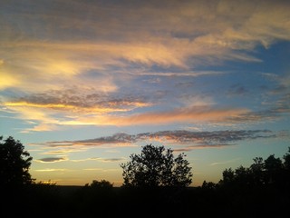Fototapeta premium Sonnenuntergang mit Wolken