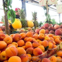 apricots at the open market