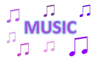 Notes and inscription Music