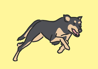 Cute Dog Cartoon. hand drawn. line drawing. vector illustration.