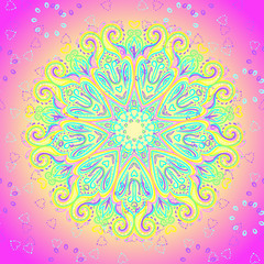 Mandala seamless pattern. Vintage decorative elements. Hand drawn background. Islam, Arabic, Indian, ottoman motifs. Geometric circle element in vector.