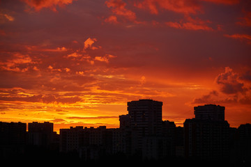 Fototapeta premium Sunset in the city