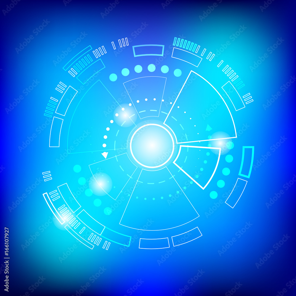 Poster Abstract Blue Hi Technology Communication Design Concept Vector Background
