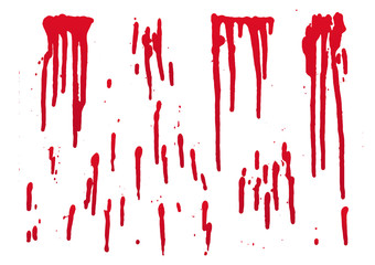 set of blood for halloween decoration, vector illustration - 166107957