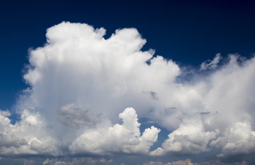 Clouds against the blue sky background