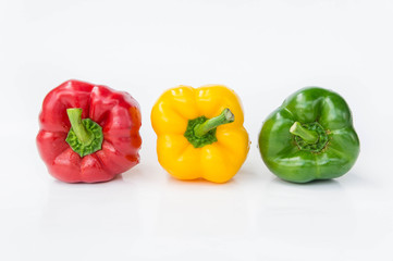 sweet pepper isolated  in white background , rew vagetable