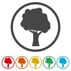 Tree Icons set Flat Graphic Design - Illustration 