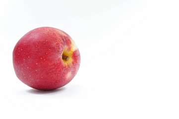 red apple fruit on white background , isolate style