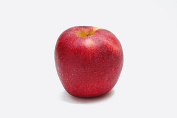 red apple fruit on white background , isolate style