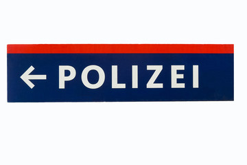 Verkehrszeichen Polizei Freigestellt
