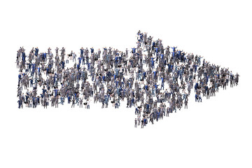 Arrow made of various business  people