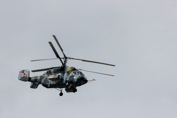 Navy day and parade on Neva river