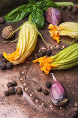 yellow pumpkin flower