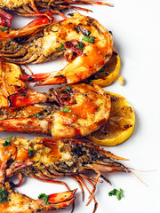 rustic piri-piri grilled prawn