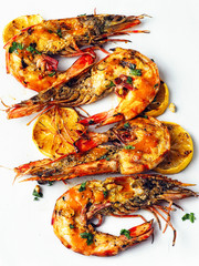 rustic piri-piri grilled prawn