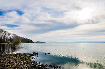 The shore of Lipno lake