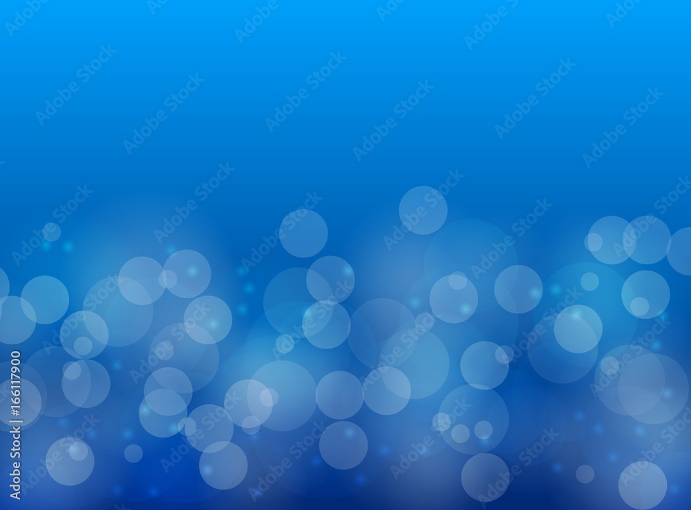 Poster abstract blue bokeh and blurred background