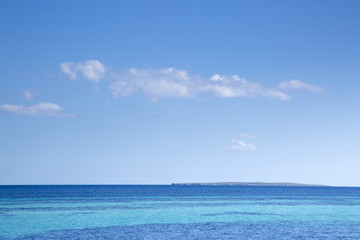 Fototapeta na wymiar Formentera Island from Ibiza