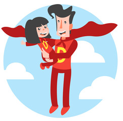Super Dad and Super Daughter