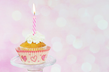 Cupcake with candle