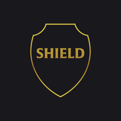 Security, Shield or protect emblem. Vector illustration.