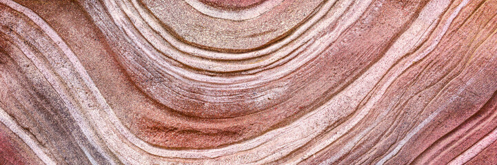 Closeup of abstract wave rock formation