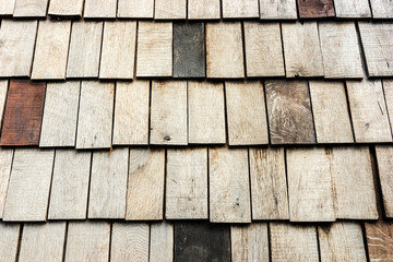 Shingles aged wood background with copyspace