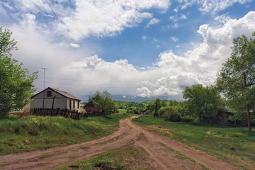 Russian landscape. Sky and clouds.