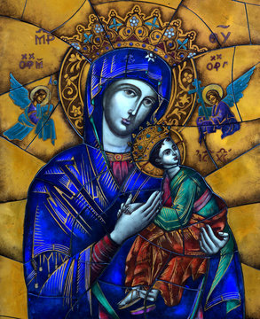 Mary with baby Jesus (Icon)