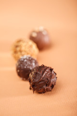 group of chocolate truffles