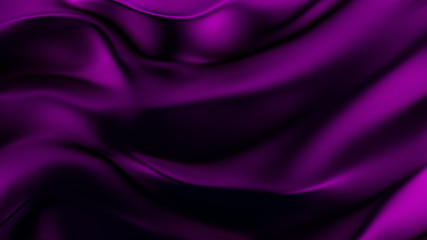 Abstract background with a beautiful violet cloth. 3d illustration, 3d rendering.