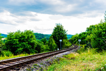 Fototapeta premium Diagonal railways