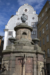 Building Facade and Fountain Stortorget Square; Gamla Stan - City Centre; Stockholm