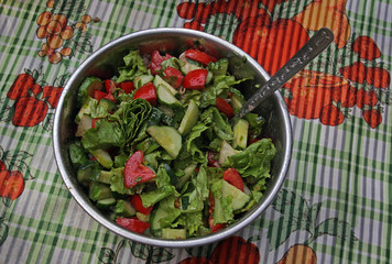 Summer vegetable salad