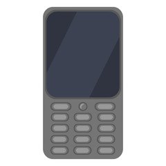 Vector Color Flat Icon - Cellphone with Keyboard