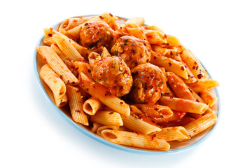 Pasta with meatballs