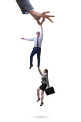 Fototapeta premium Recruitment concept with hand picking employee