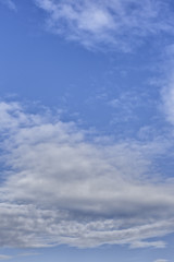Clouds in the blue sky.