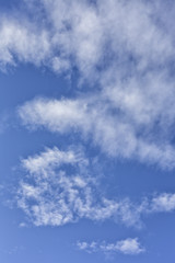 Clouds in the blue sky.