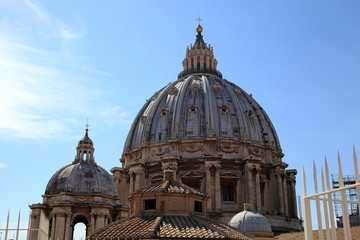 The Dome of St Peter's Basilica, Rome, italy